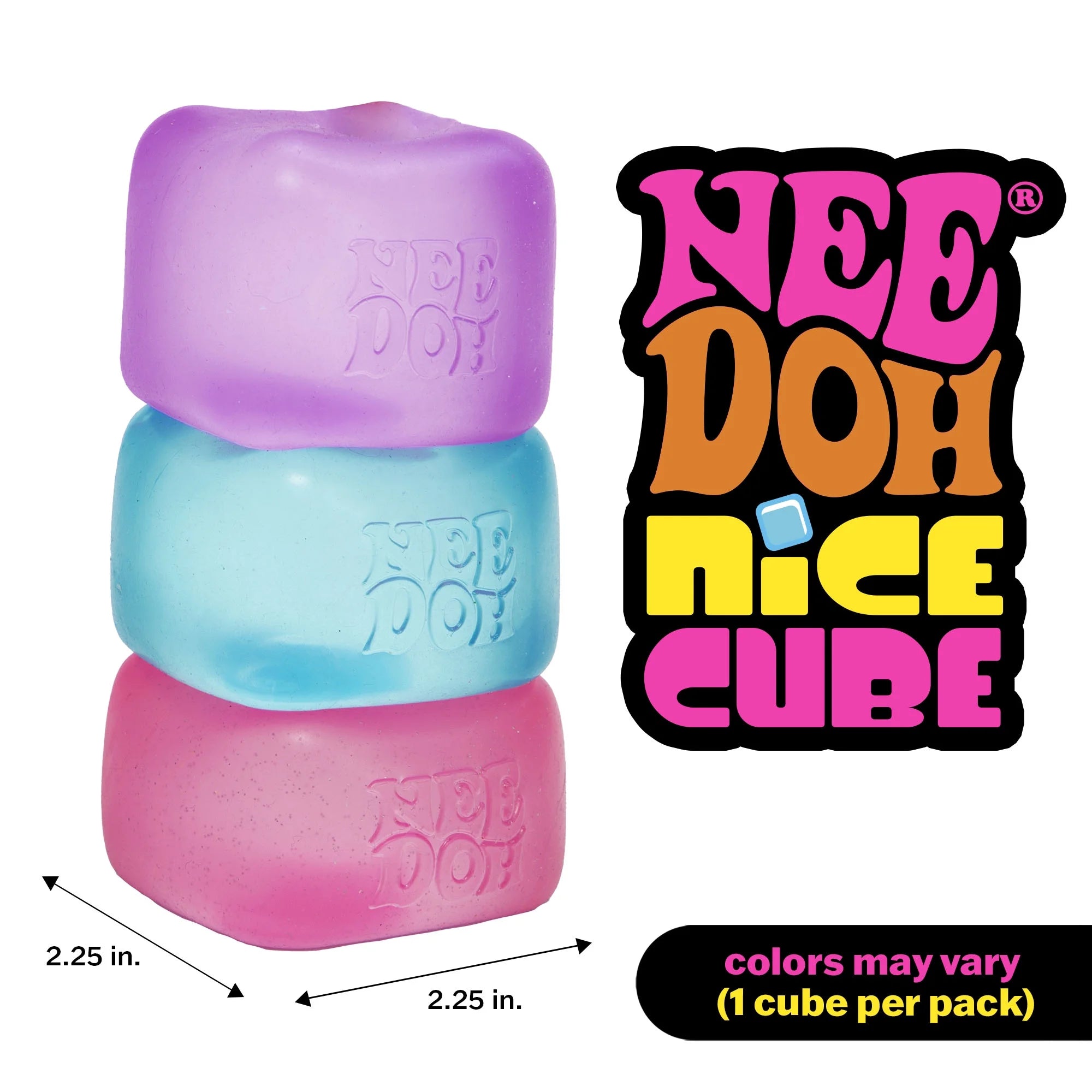 Nice Cube, Satisfying Square Shaped Sensory Toy, (1 Piece, Color May Vary), Children Ages 3+