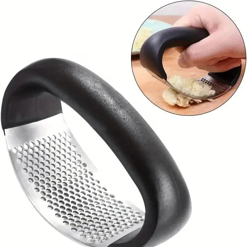 Premium Stainless Steel Garlic Rocker Press - Compact, Durable, and Rust-Resistant Kitchen Gadget